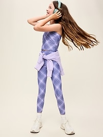 Image number 3 showing, High-Waisted PowerSoft 7/8-Length Side-Pocket Leggings for Girls