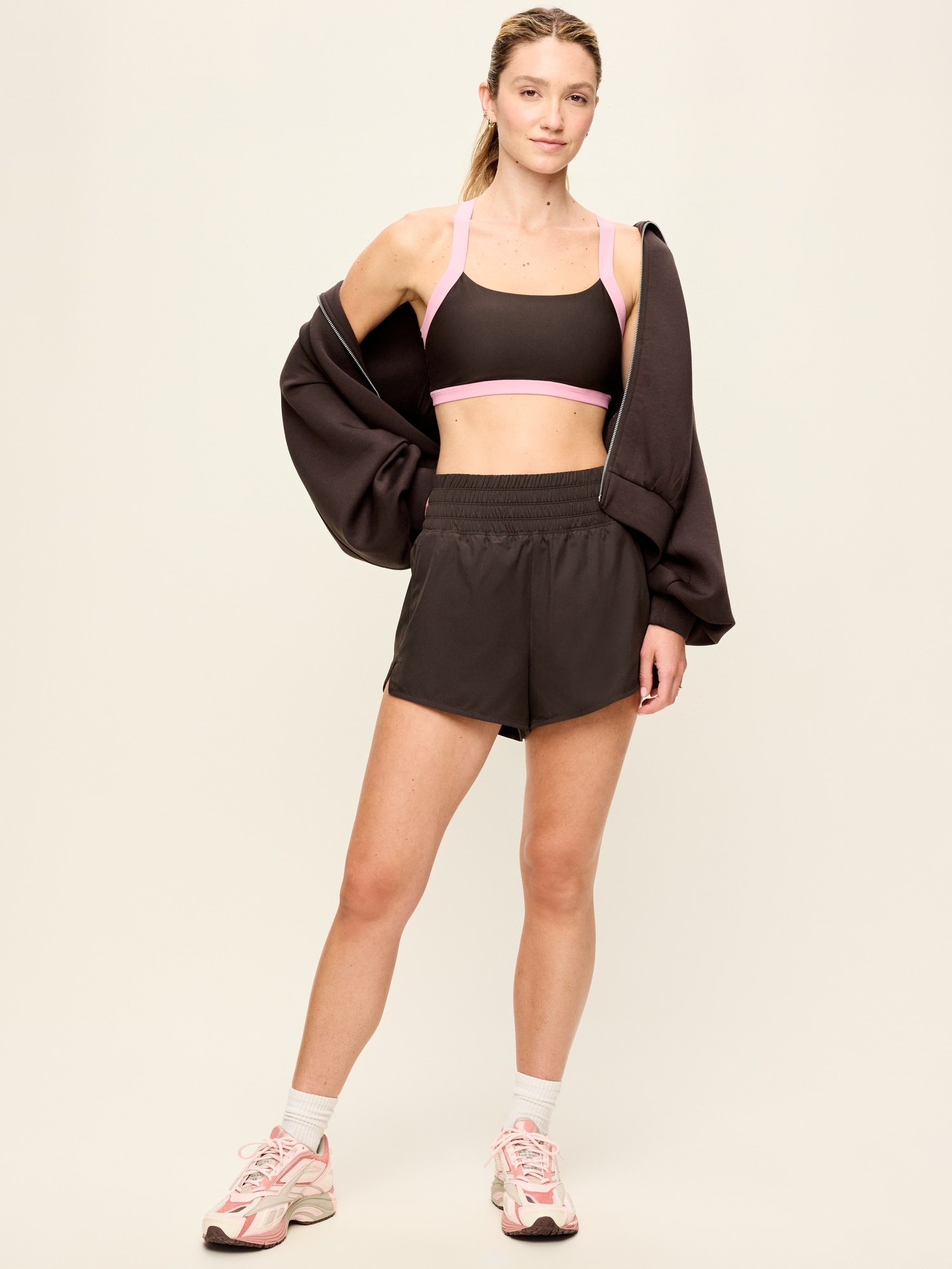 Extra High-Waisted Crinkle Run Shorts - 3-inch inseam