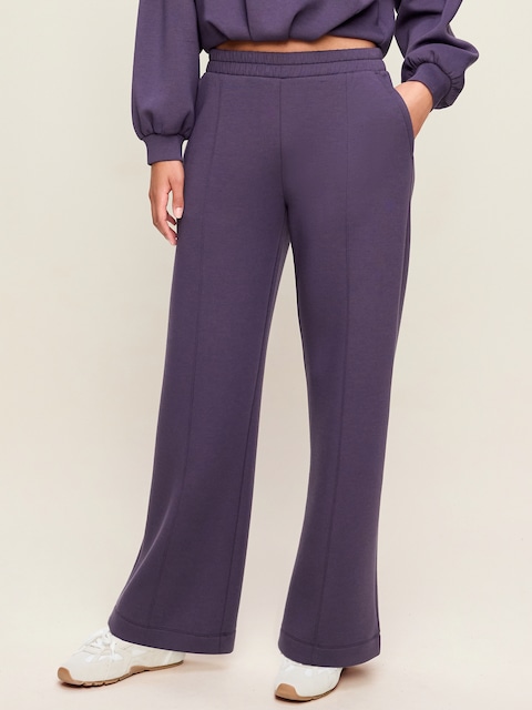 High-Waisted Bounce Fleece Wide-Leg Sweatpants