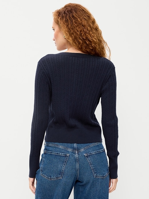 Image number 2 showing, SoSoft Cotton Crew-Neck Cardigan Sweater
