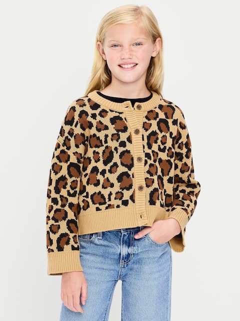 Cozy Button-Front Cardigan Sweater for Girls