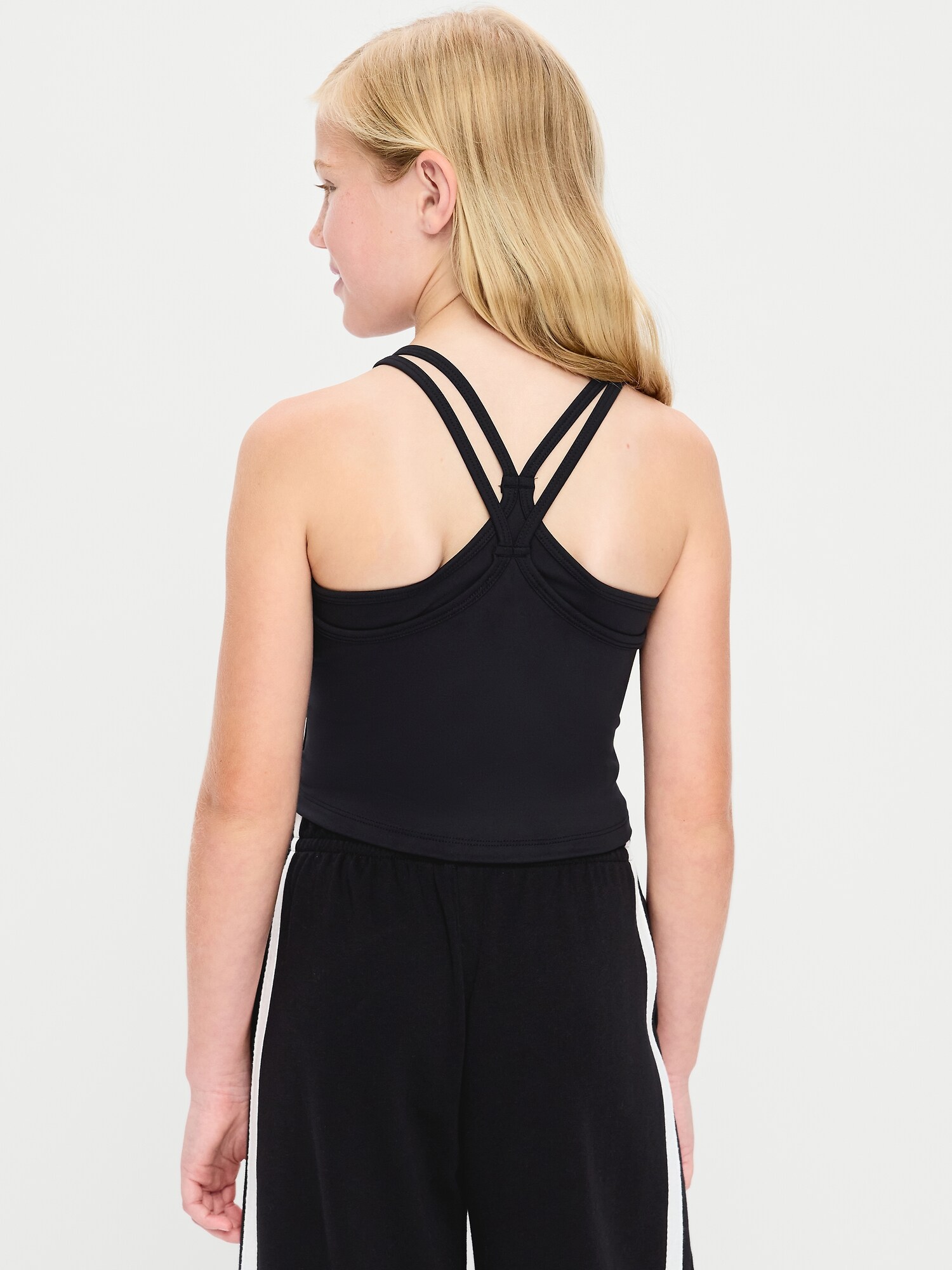 Топ Old Navy StudioSmooth Sleeveless Top для девочек, цвет: Чёрный — фото 2
