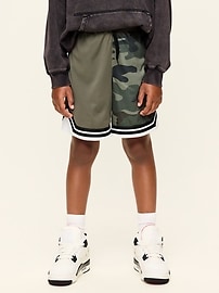 Image number 1 showing, Knee Length Mesh Basketball Shorts for Boys