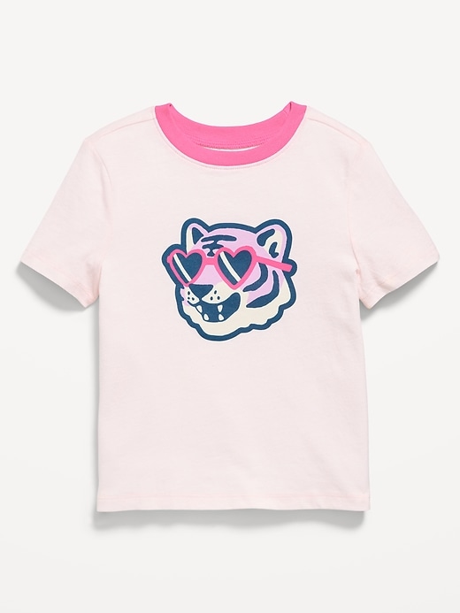 Image number 1 showing, Short-Sleeve Graphic T-Shirt for Toddler Girls