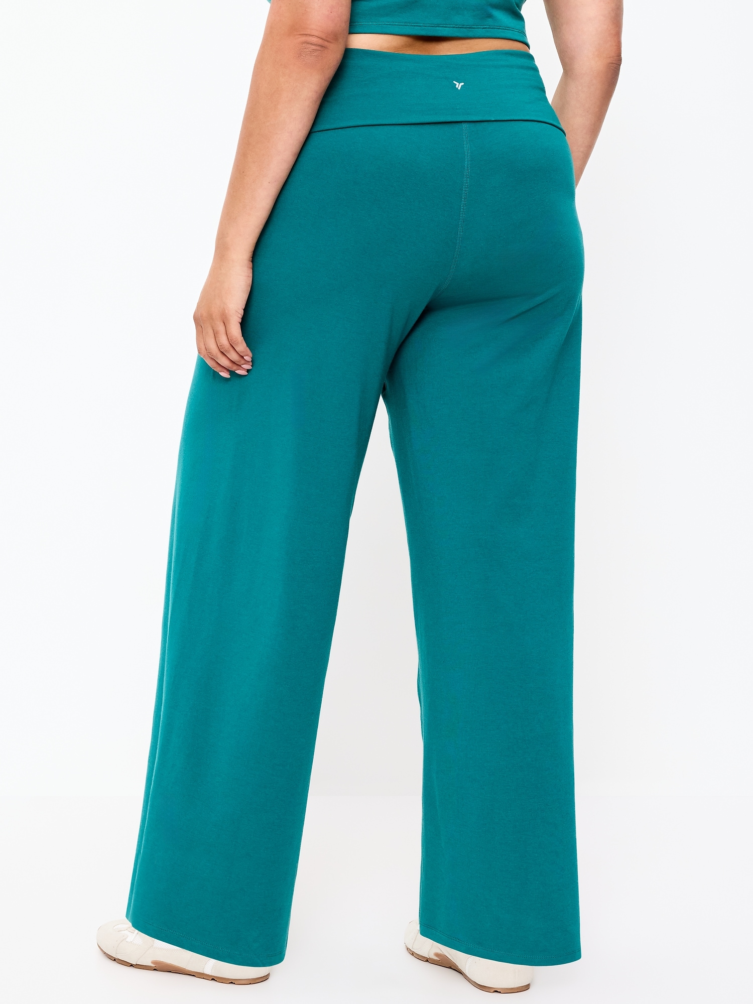 High-Waisted PowerChill Fold-Over Wide-Leg Pants