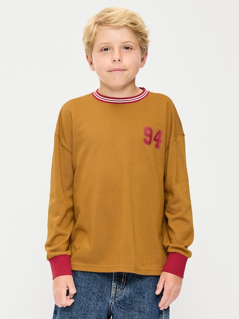 Oversized Long-Sleeve Graphic T-Shirt for Boys