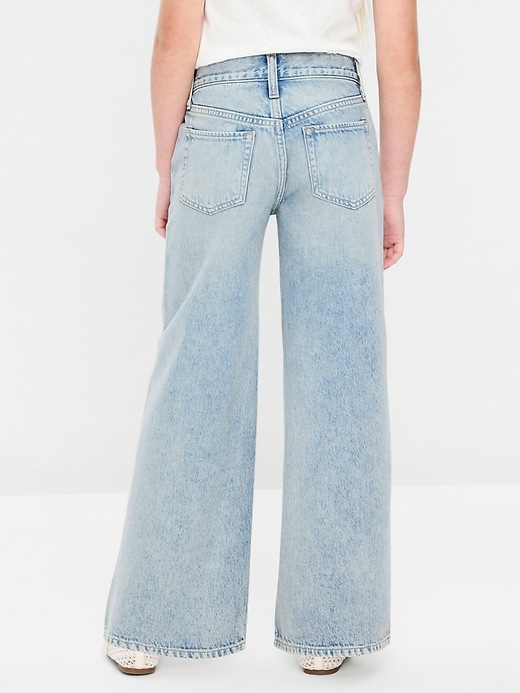 Image number 2 showing, Super Baggy Crossover Wide-Leg Jeans for Girls