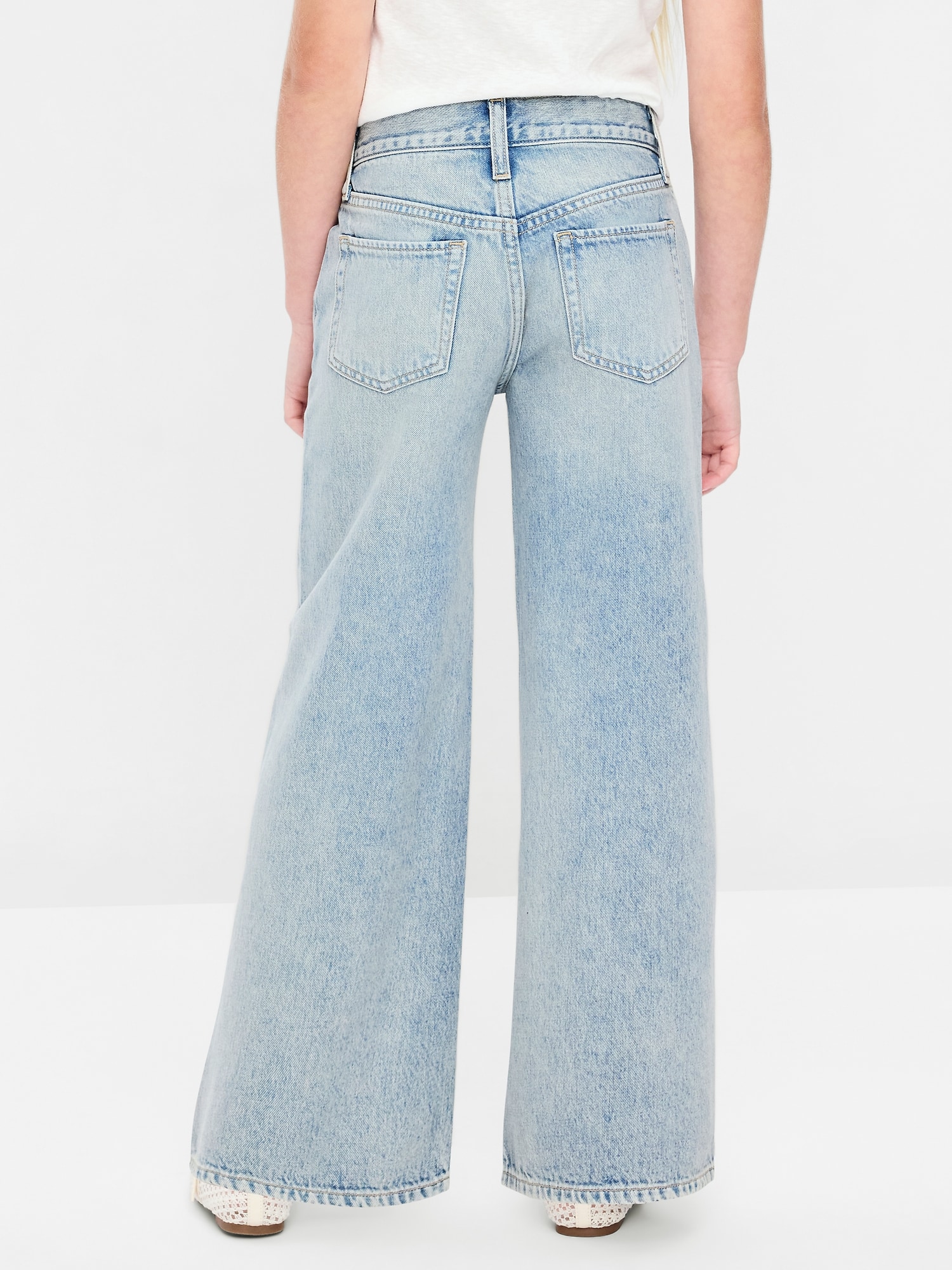 Super Baggy Crossover Wide-Leg Jeans for Girls