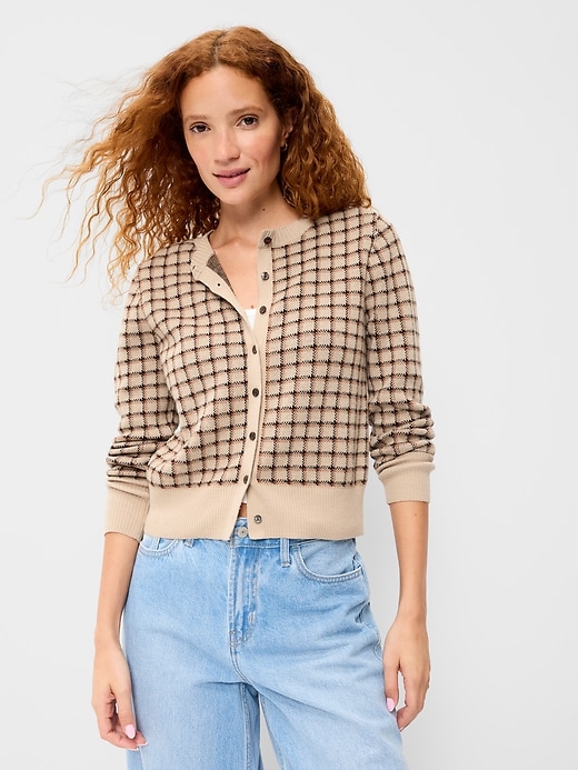 Image number 3 showing, SoSoft Cotton Crew-Neck Cardigan Sweater