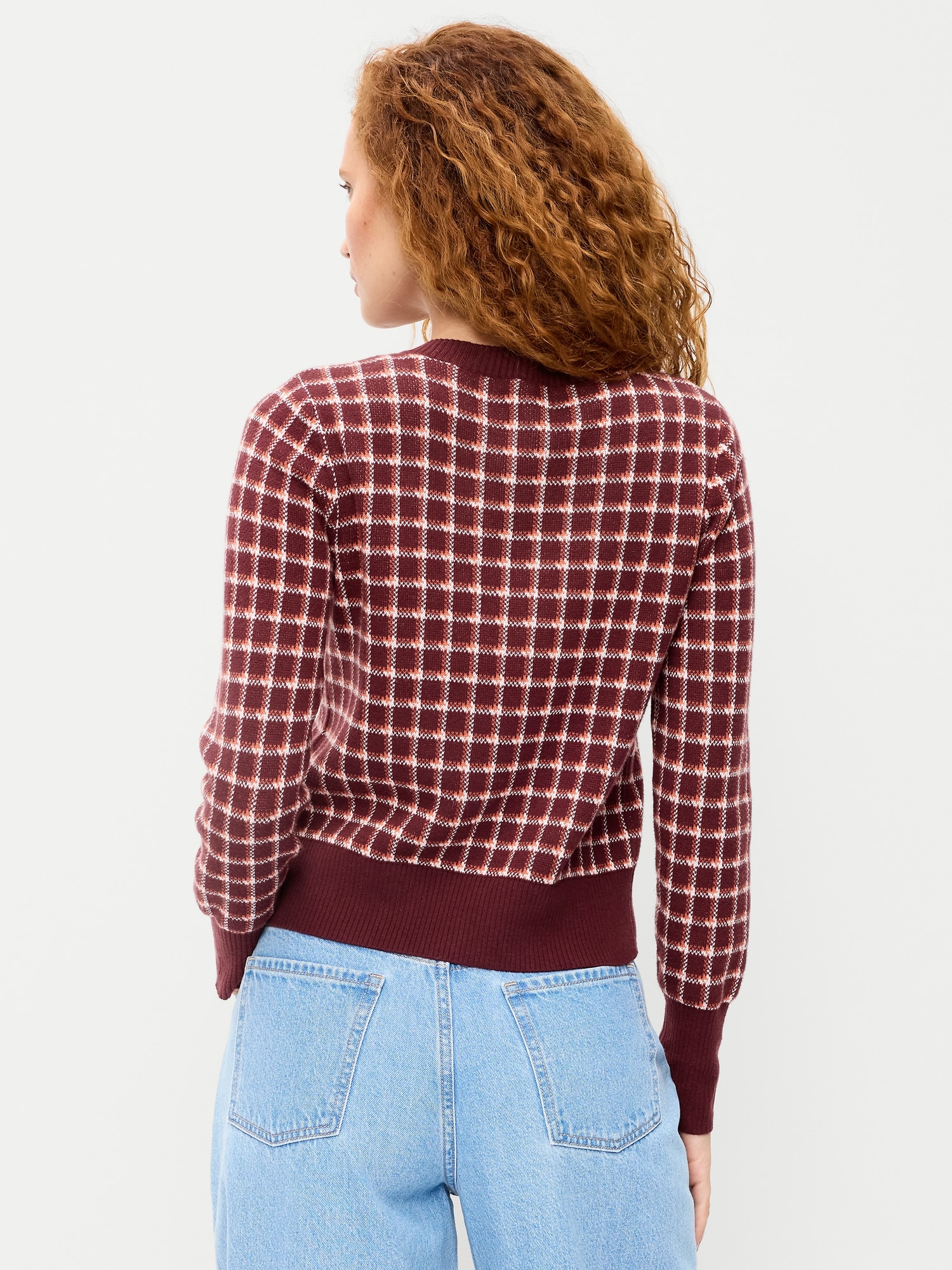 SoSoft Cotton Crew-Neck Cardigan Sweater