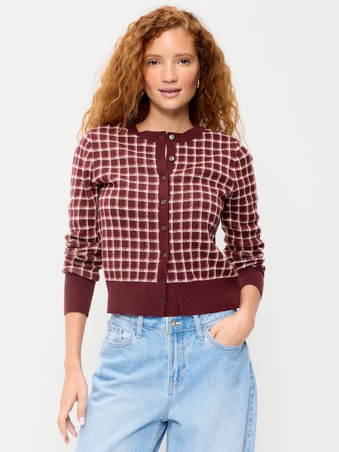 SoSoft Cotton Crew-Neck Cardigan Sweater