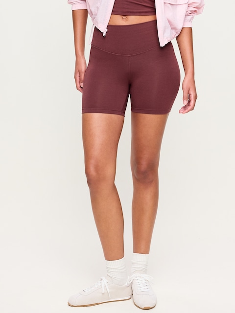 High-Waisted PowerChill Biker Shorts -- 5-inch inseam