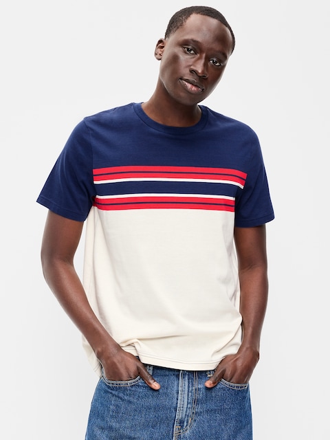 Crew-Neck Striped T-Shirt