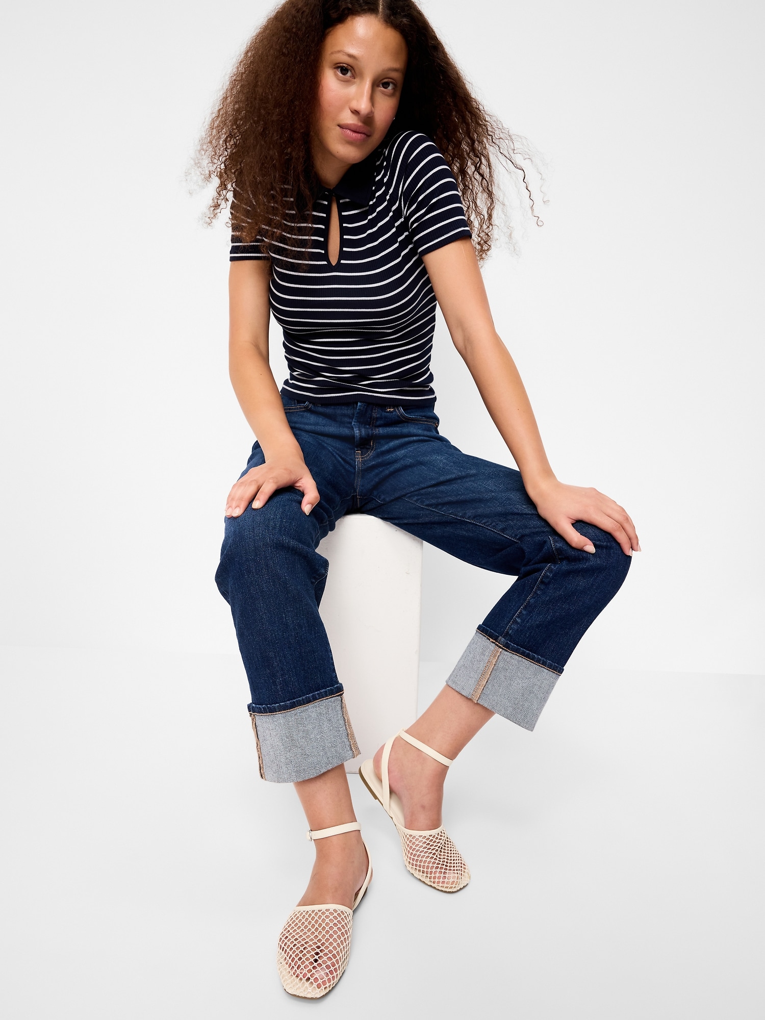 Raffia Slingback Flats for Women