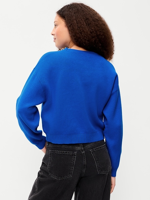 SoSoft Cotton Crew-Neck Cropped Sweater | Old Navy