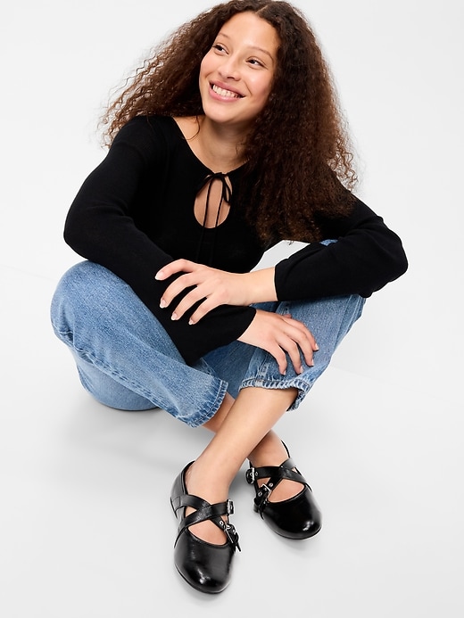 Image number 2 showing, Buckle-Strap Mary Jane Ballet Flats for Women