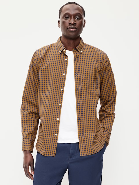 Classic Fit Everyday Plaid Poplin Shirt