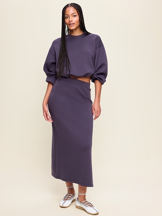 Image number 2 showing, High-Waisted Bounce Fleece Maxi Skirt