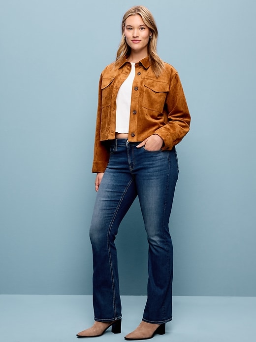 Image number 1 showing, Low-Rise Boot-Cut Jeans