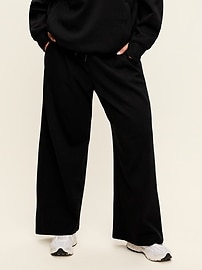 Image number 1 showing, Extra High-Waisted Dynamic Fleece Wide-Leg Sweatpants
