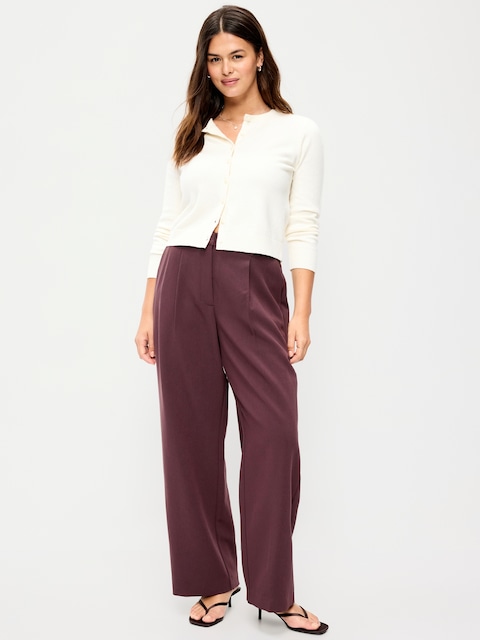 Extra High-Waisted Taylor Wide-Leg Trouser Pants