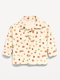 Image number 1 showing, Printed Long-Sleeve Corduroy Shirt for Baby