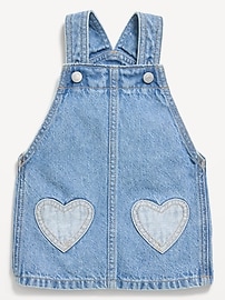 Image number 1 showing, Printed Denim Skirtall Dress for Baby