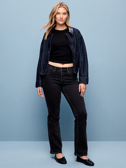 Image number 1 showing, Low-Rise Boot-Cut Jeans