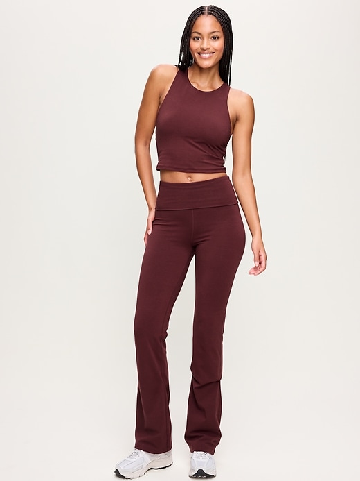 Image number 2 showing, High-Waisted PowerChill Fold-Over Bootcut Leggings