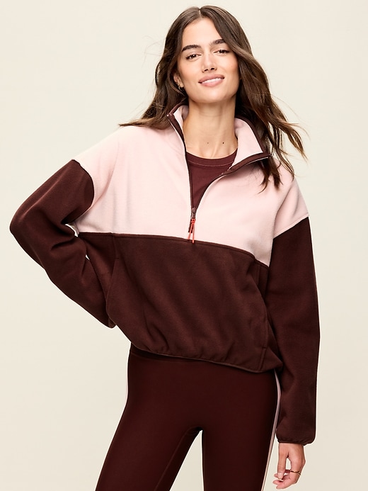 Oversized Half-Zip Performance Fleece Pullover | Old Navy