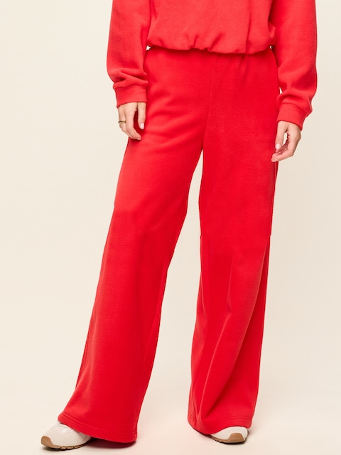 Extra High-Waisted Microfleece Wide-Leg Sweatpants