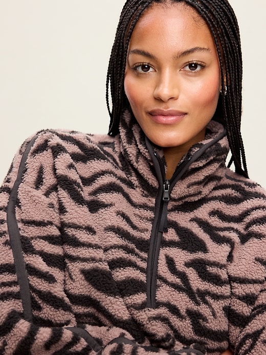 Loose Sherpa Half-Zip Pullover | Old Navy