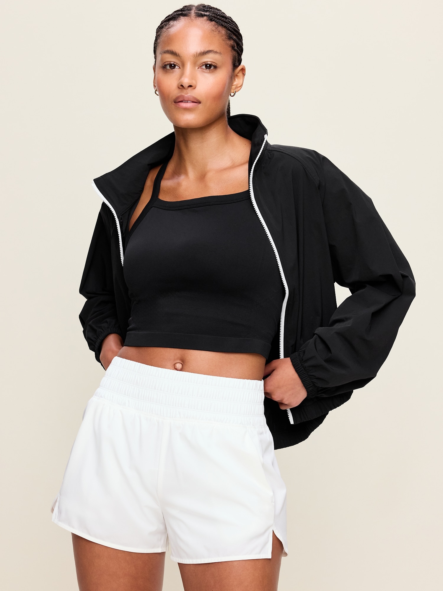 Бра, без швов, удлинённый крой, квадратный вырез — Old Navy, цвет: Чёрный