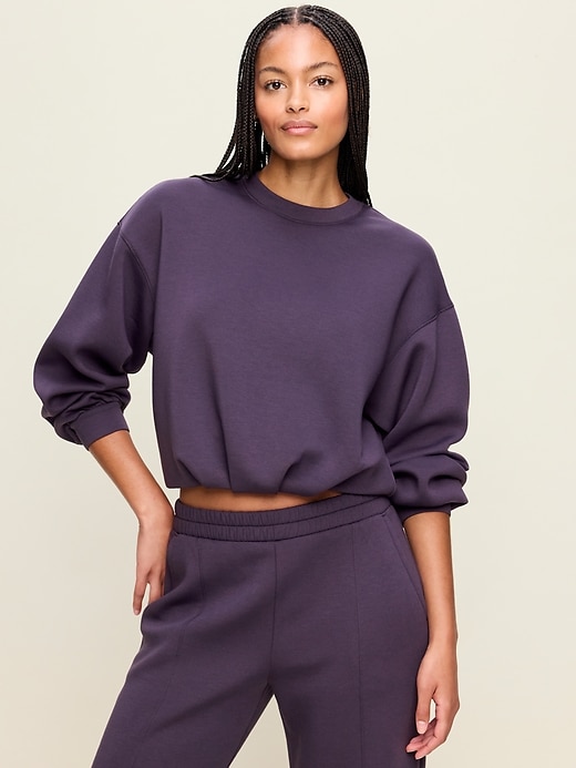 Image number 1 showing, Bounce Fleece Bubble-Hem Sweatshirt