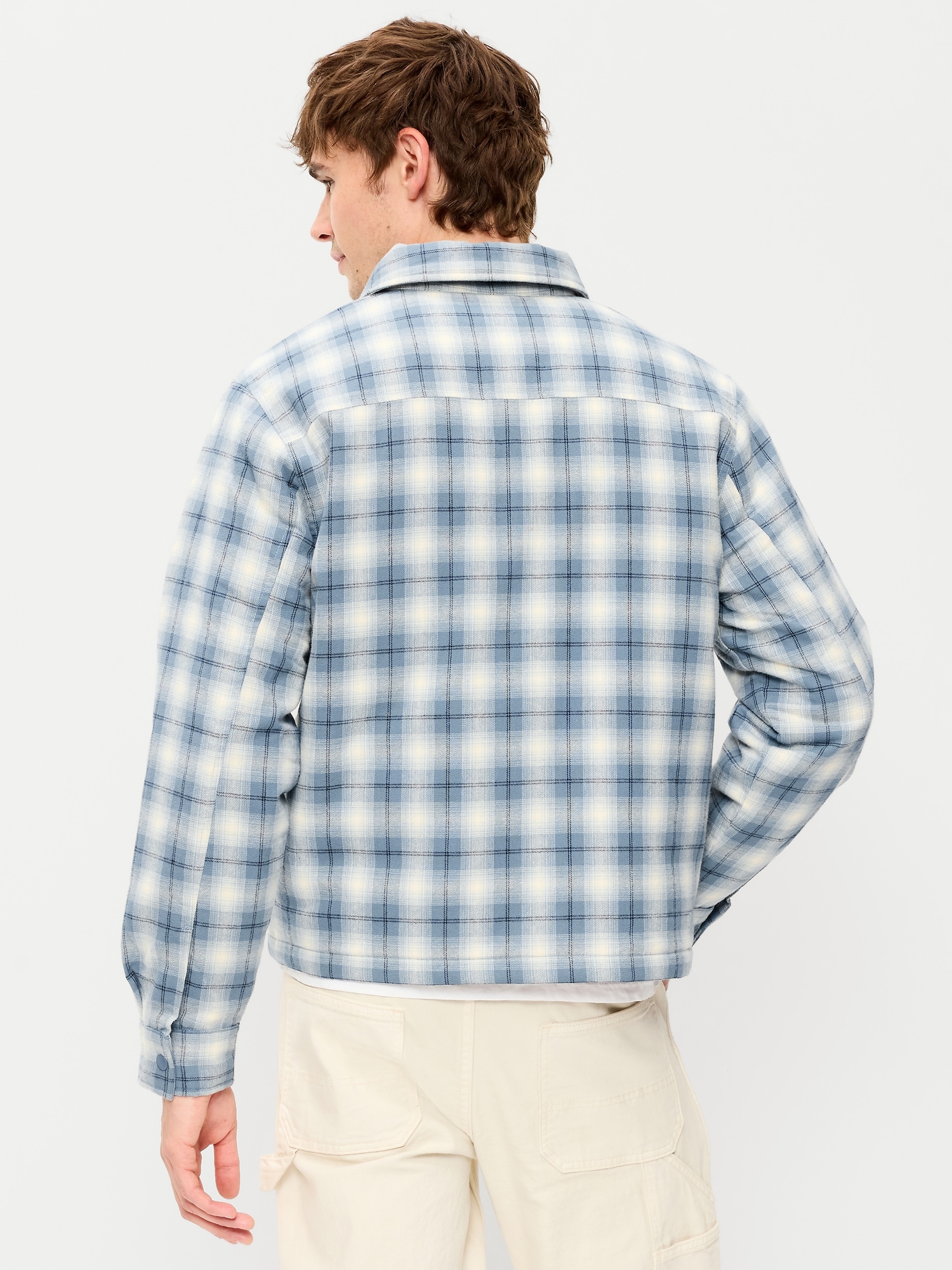 Cropped Insulated Flannel Shacket