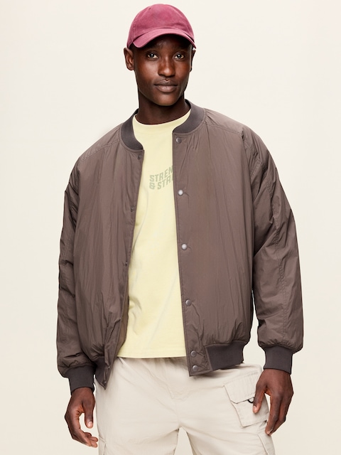 Water-Resistant Insulated Bomber Jacket