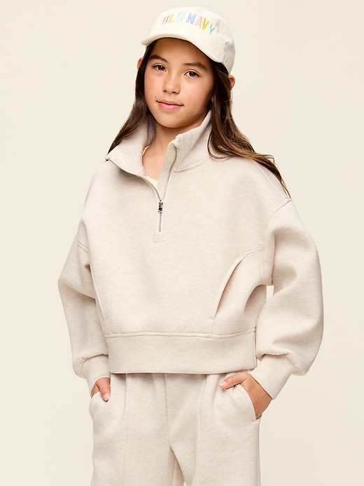 Image number 1 showing, Bounce Fleece Half-Zip Pullover Sweatshirt for Girls