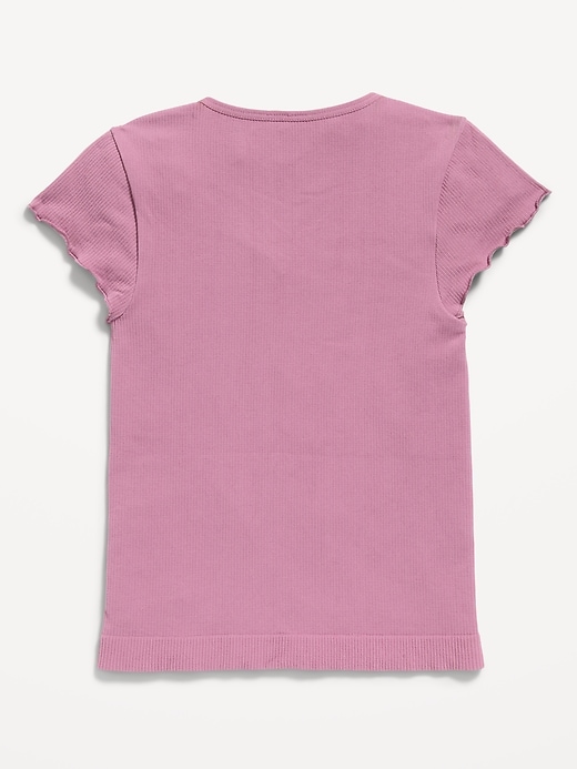 Image number 3 showing, Fitted Seamless Ribbed Performance Top for Girls