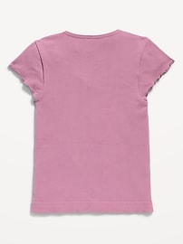 Image number 3 showing, Fitted Seamless Ribbed  Performance Top for Girls