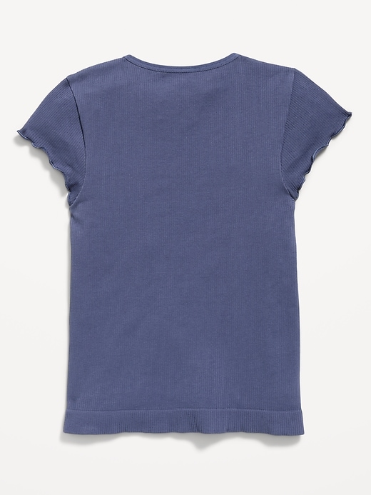 Image number 3 showing, Fitted Seamless Ribbed Performance Top for Girls
