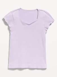 Image number 1 showing, Fitted Seamless Ribbed  Performance Top for Girls