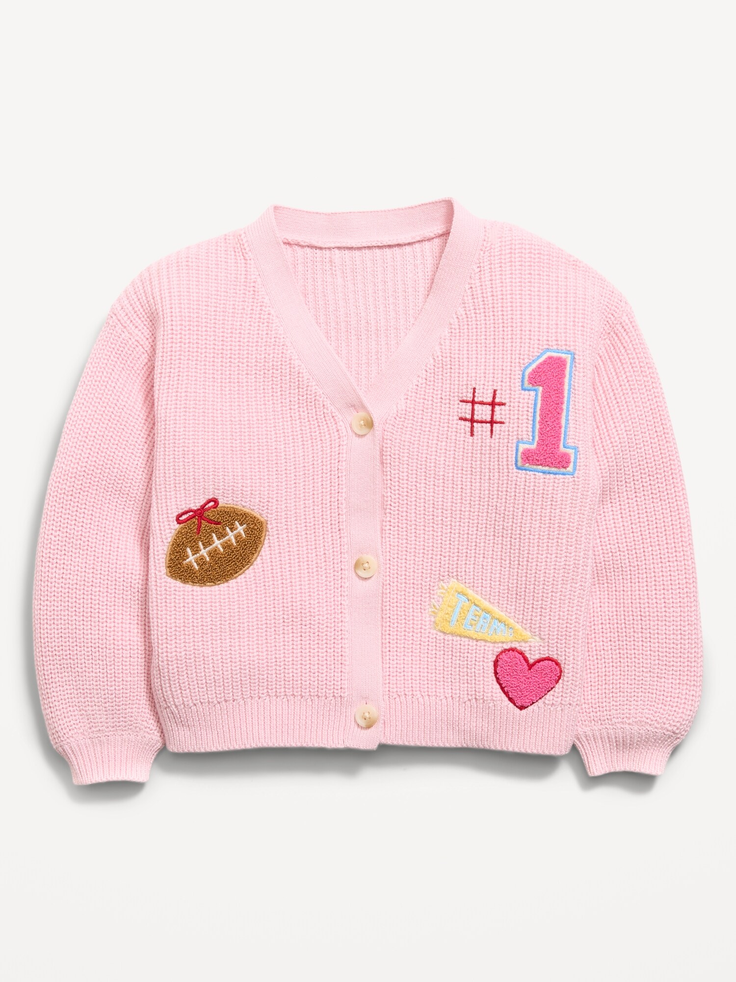 Кардиган Old Navy Cardigan Sweater для девочек-малышей, цвет: Пудровый — фото 2