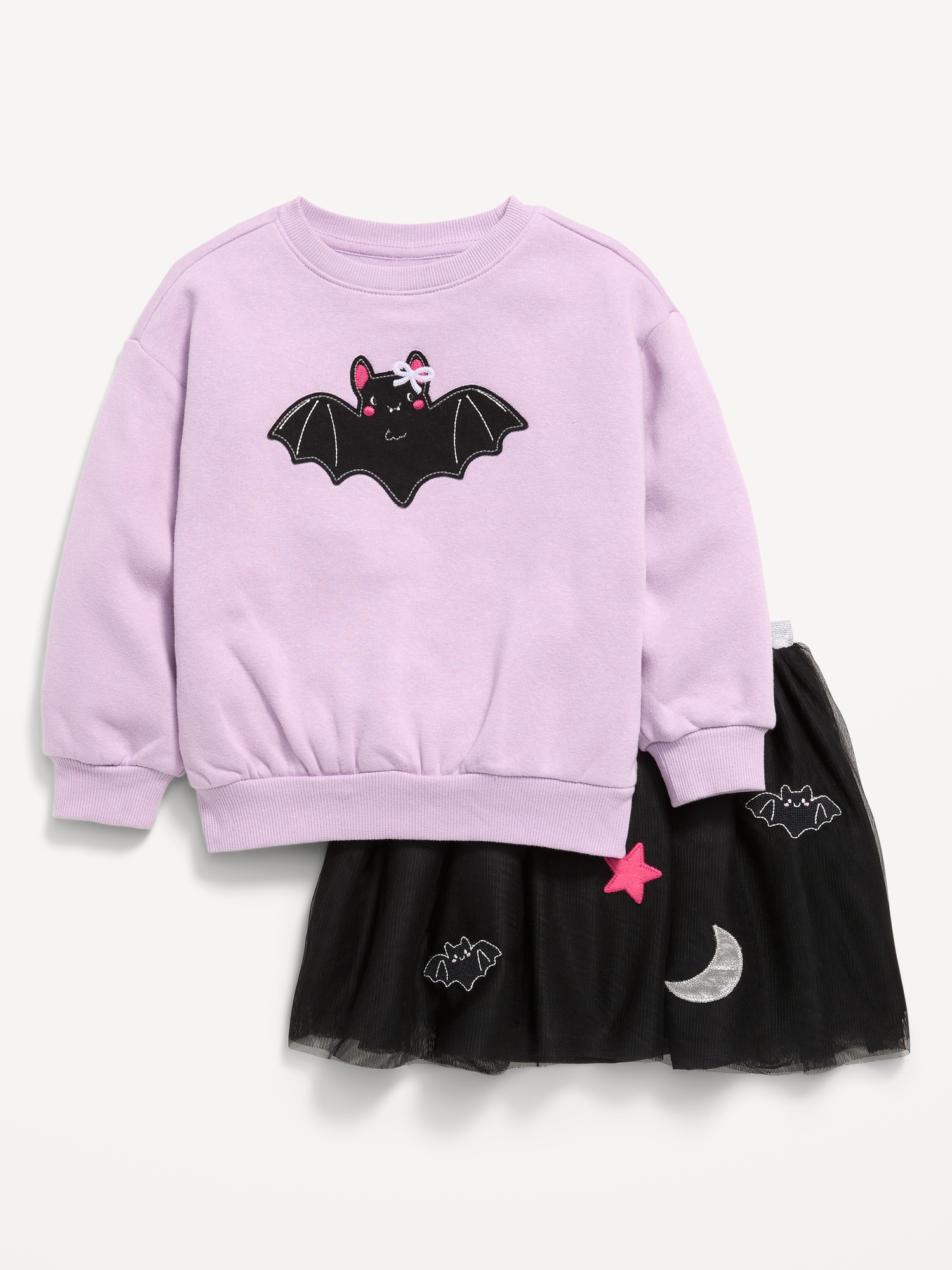 Sweatshirt & Tutu Skirt Set for Toddler Girls