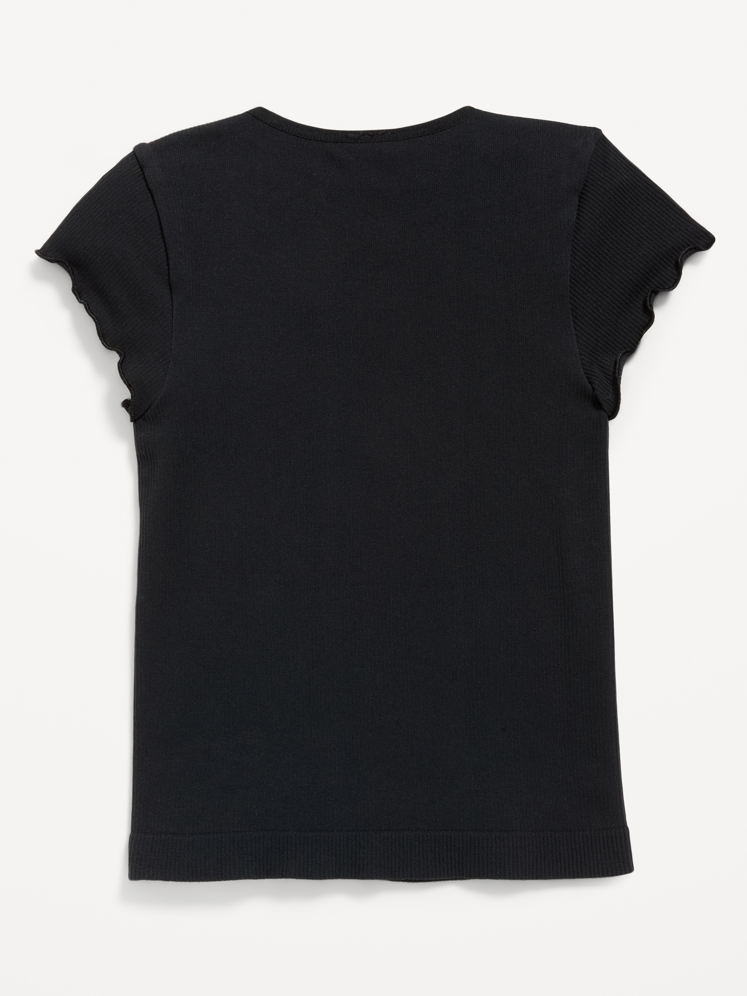Fitted Seamless Ribbed Performance Top for Girls