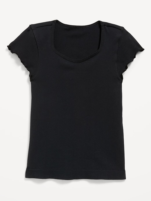 Image number 2 showing, Fitted Seamless Ribbed Performance Top for Girls