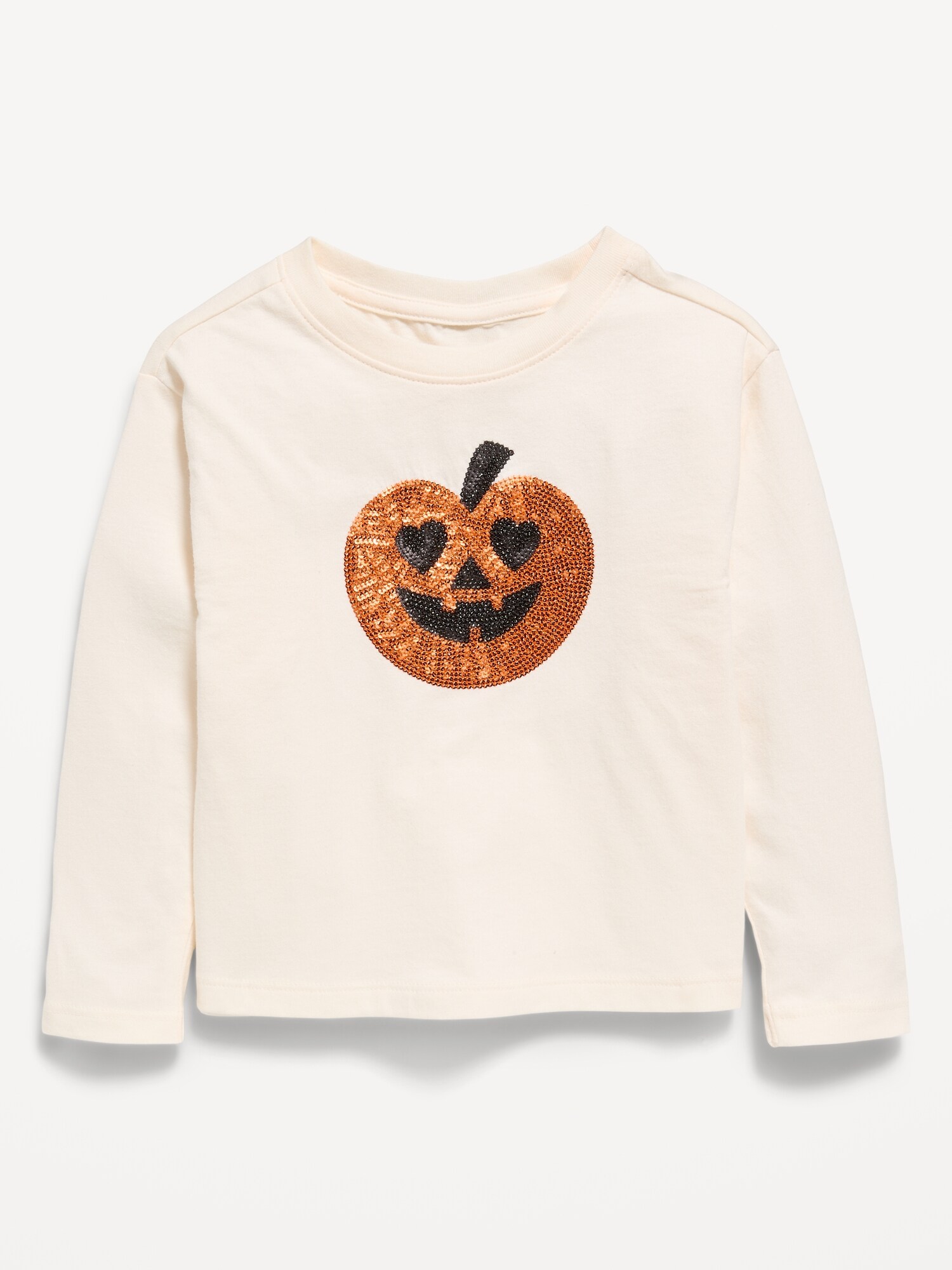 Футболка Old Navy Long-Sleeve Graphic T-Shirt для девочек-малышей, цвет: Pumpkin — фото 2