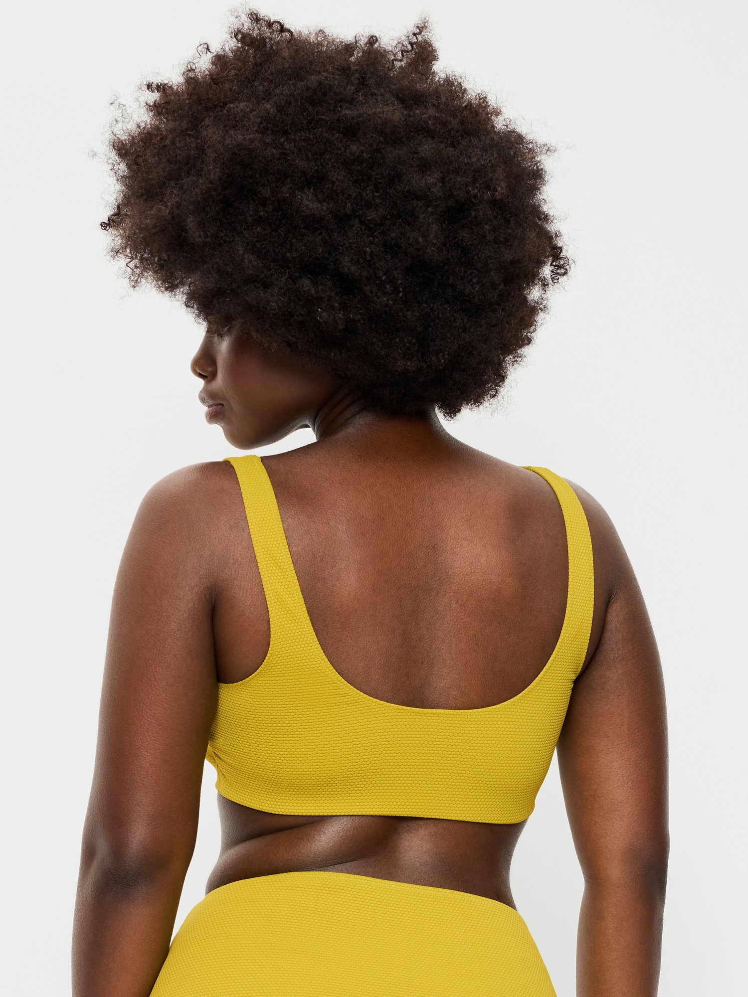 Pique Scoop-Neck Swim Top