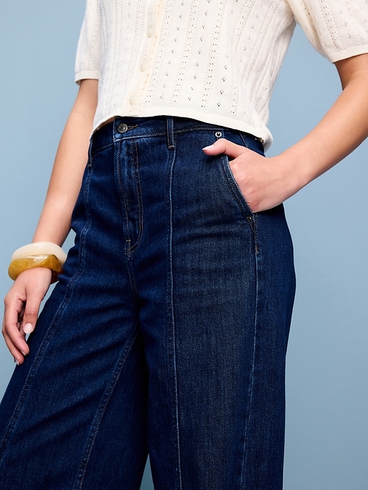 Image number 5 showing, Extra High-Waisted Super Wide-Leg Jeans