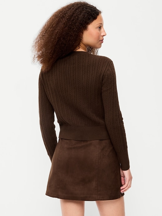 Image number 2 showing, SoSoft Cotton Crew-Neck Cardigan Sweater