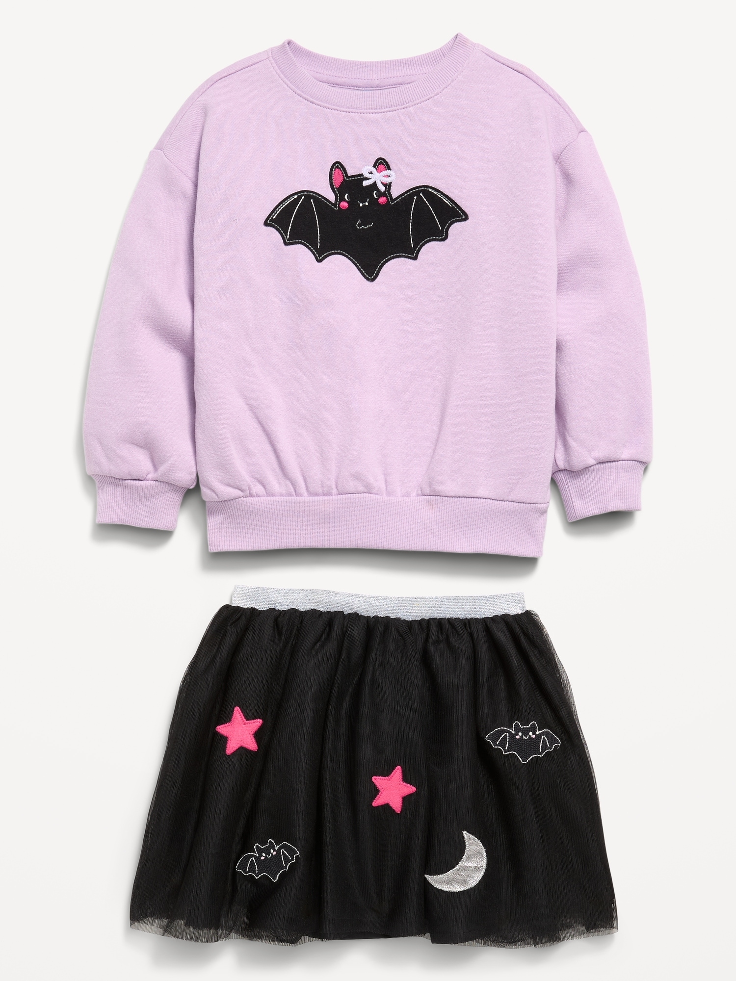 Sweatshirt & Tutu Skirt Set for Toddler Girls